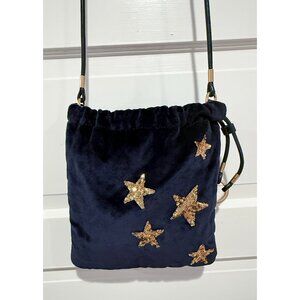 India Hicks Pocket Full of Stars Velvet Pouchbag With Crossbody Strap